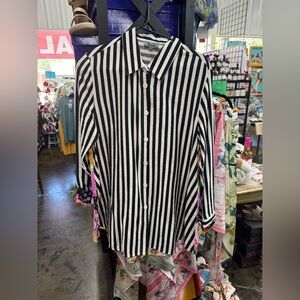 Shana Striped Black and White Top